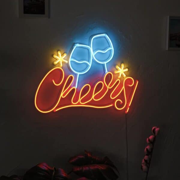 Cheers Glasses Neon Sign