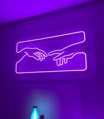 Two Hands Neon Sign