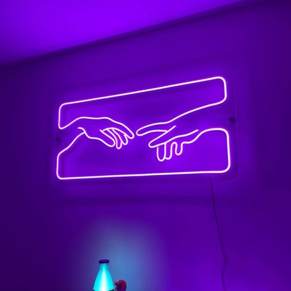 Two Hands Neon Sign